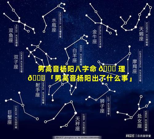 男高音杨阳八字命 🍁 理 🐋 「男高音杨阳出了什么事」